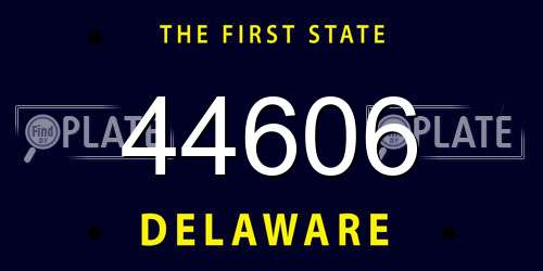 44606 Delaware License Plate