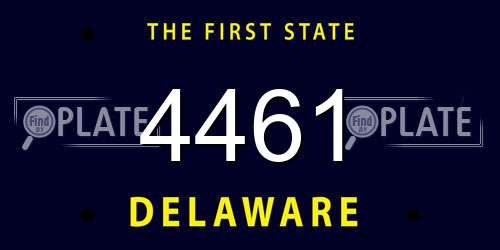 4461 Delaware License Plate