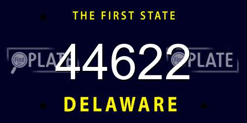 44622 Delaware License Plate