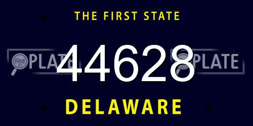44628 Delaware License Plate
