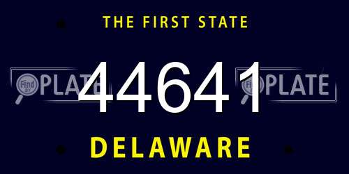 44641 Delaware License Plate