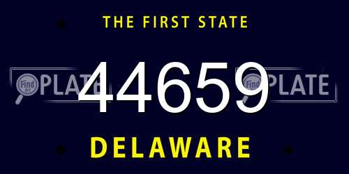 44659 Delaware License Plate