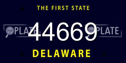 44669 Delaware License Plate