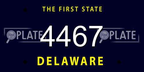4467 Delaware License Plate