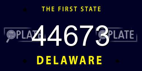 44673 Delaware License Plate