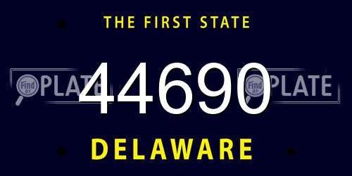 44690 Delaware License Plate