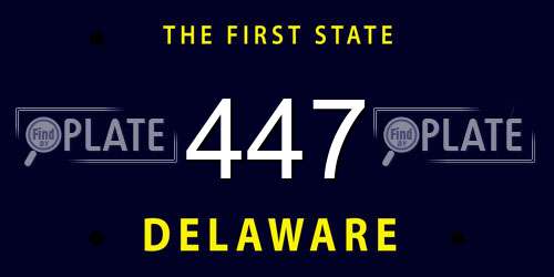 447 Delaware License Plate