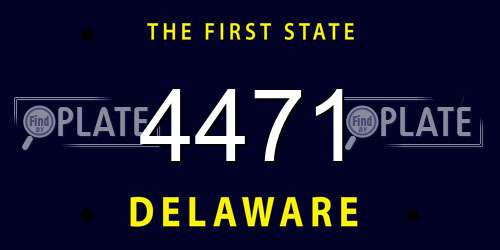 4471 Delaware License Plate