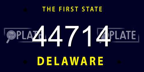 44714 Delaware License Plate