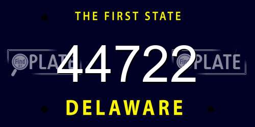 44722 Delaware License Plate