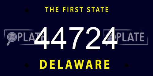 44724 Delaware License Plate