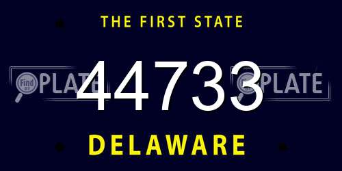 44733 Delaware License Plate