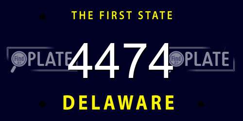 4474 Delaware License Plate