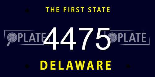 4475 Delaware License Plate