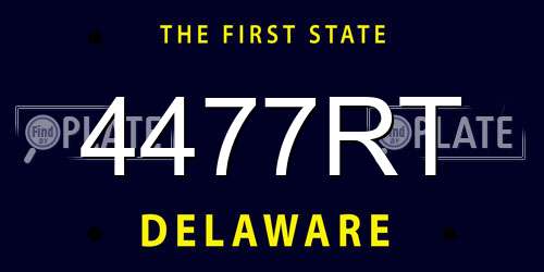4477RT Delaware License Plate
