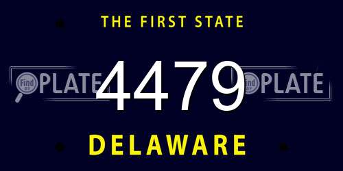 4479 Delaware License Plate
