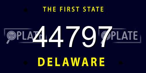 44797 Delaware License Plate