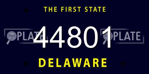 44801 Delaware License Plate
