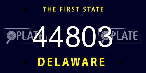 44803 Delaware License Plate