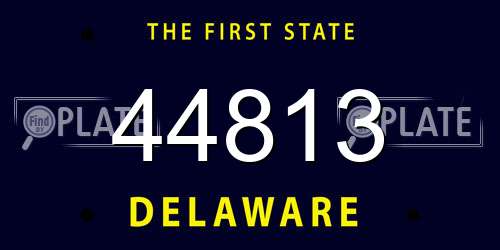44813 Delaware License Plate