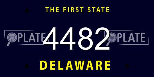 4482 Delaware License Plate