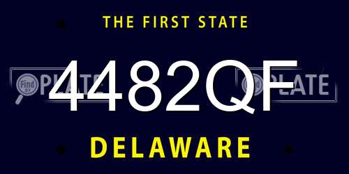 4482QF Delaware License Plate