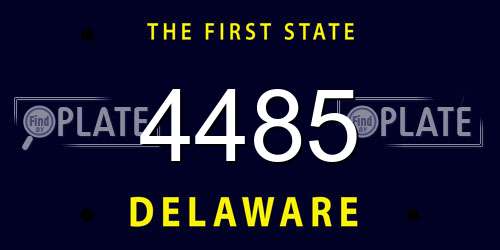 4485 Delaware License Plate