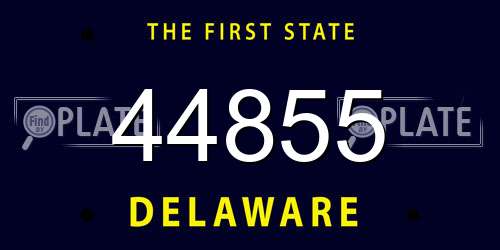 44855 Delaware License Plate