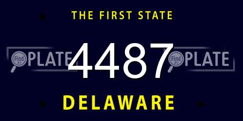 4487 Delaware License Plate