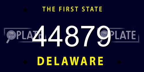 44879 Delaware License Plate