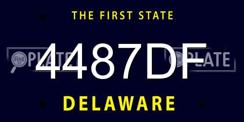 4487DF Delaware License Plate