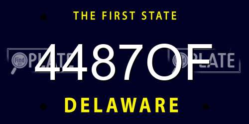 4487OF Delaware License Plate