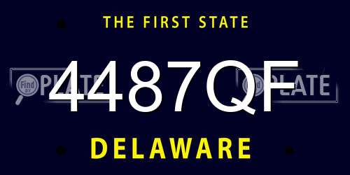 4487QF Delaware License Plate