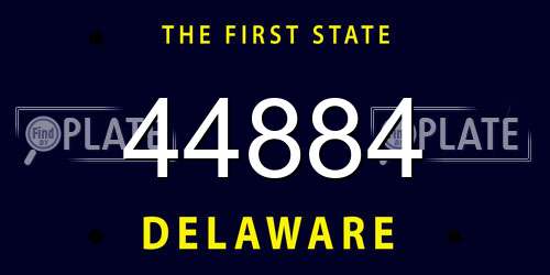 44884 Delaware License Plate