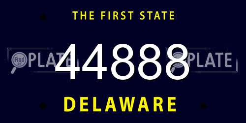 44888 Delaware License Plate