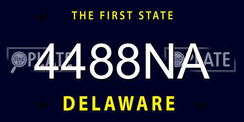 4488NA Delaware License Plate