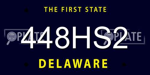 448HS2 Delaware License Plate