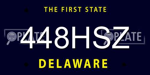 448HSZ Delaware License Plate