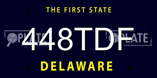 448TDF Delaware License Plate