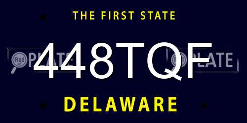 448TQF Delaware License Plate