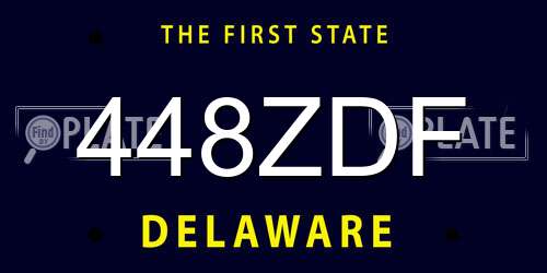 448ZDF Delaware License Plate