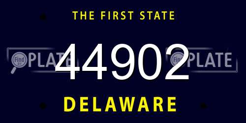 44902 Delaware License Plate