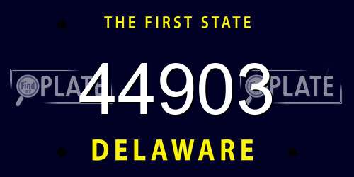 44903 Delaware License Plate