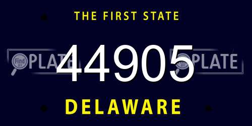 44905 Delaware License Plate