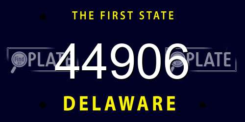 44906 Delaware License Plate