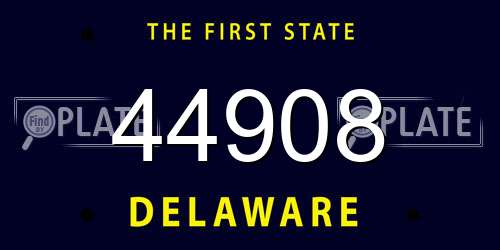 44908 Delaware License Plate