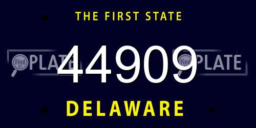 44909 Delaware License Plate