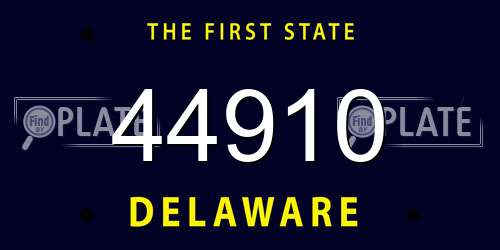 44910 Delaware License Plate