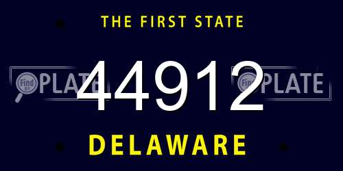 44912 Delaware License Plate