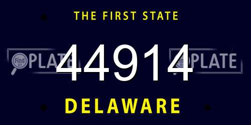 44914 Delaware License Plate